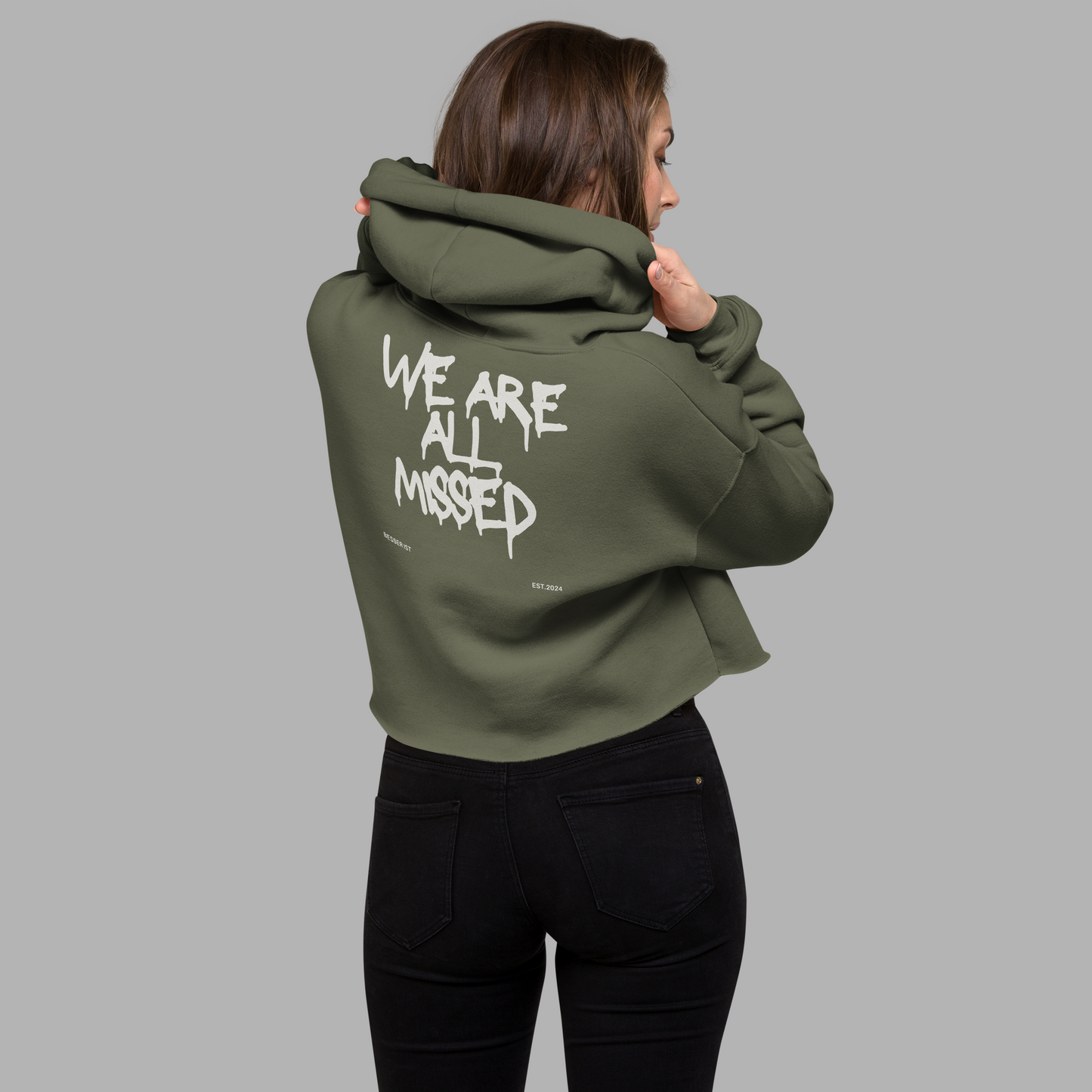 WE ARE ALL MISSED - Crop-Hoodie